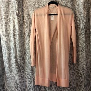 Loft peach lightweight cardigan